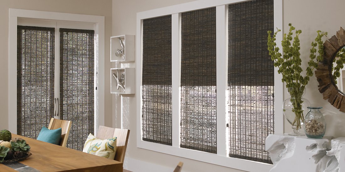Stoneside Woven Wood Shades - Dining Room