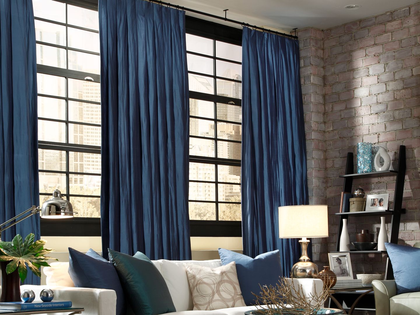 Drapery Panels - Living Room - Tuxedol Pleat - Konica Navy