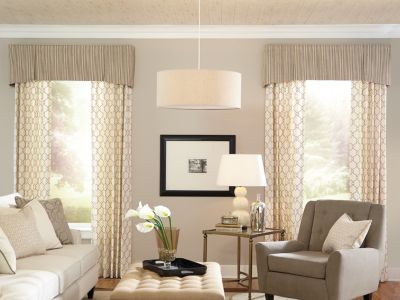 Rod-Mounted Valances - Living Room