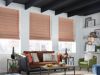 Roman Shades - Front Fold - Living Room - Geometric Orange