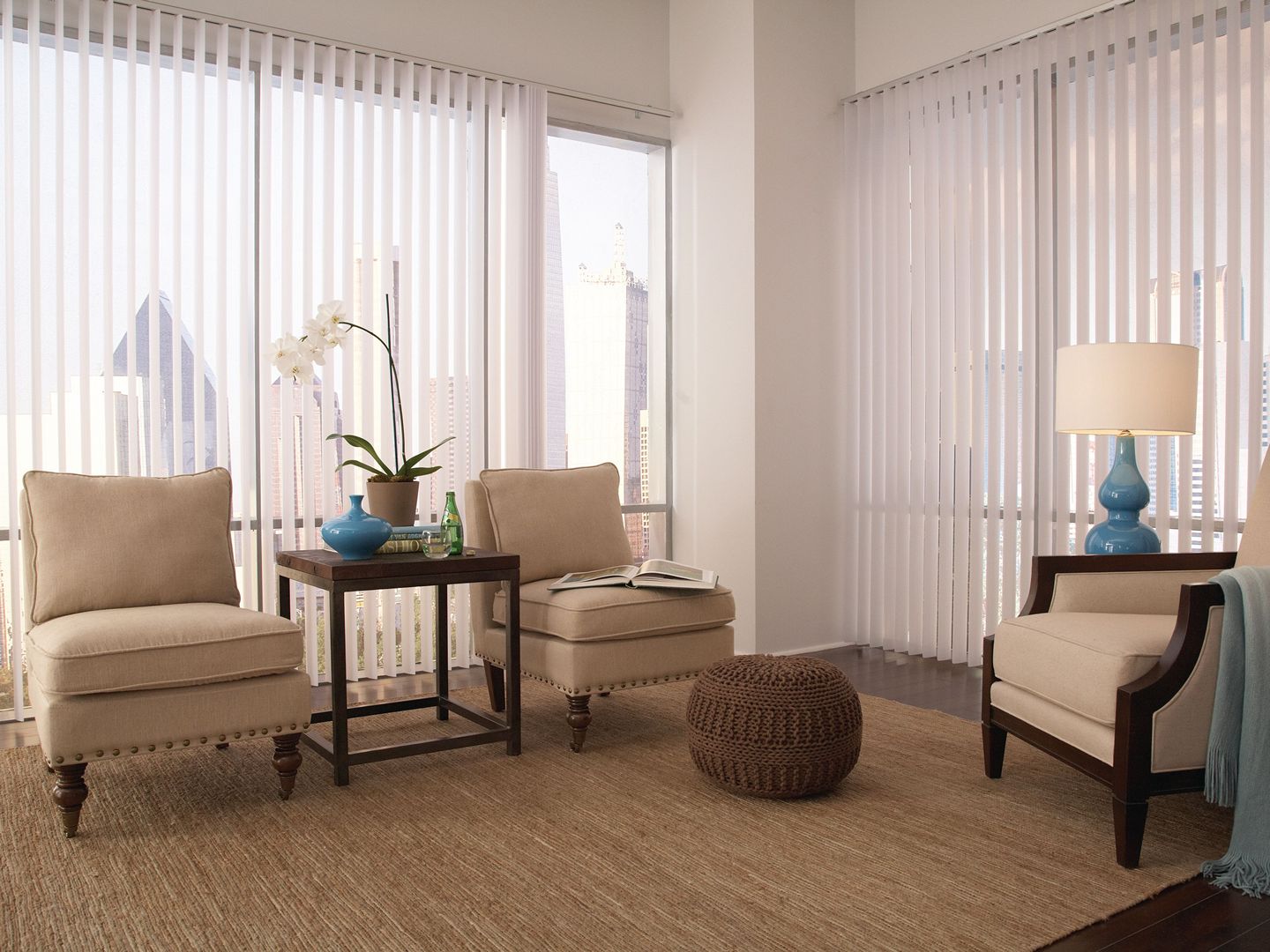 Vertical Blinds - Living Room Urban - White