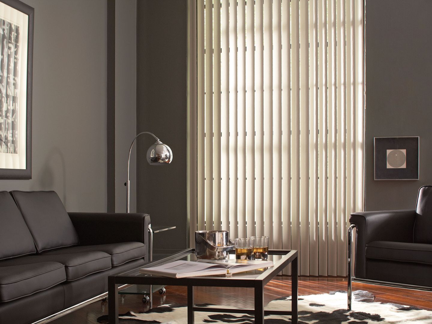 Vertical Blinds - Living Room - White