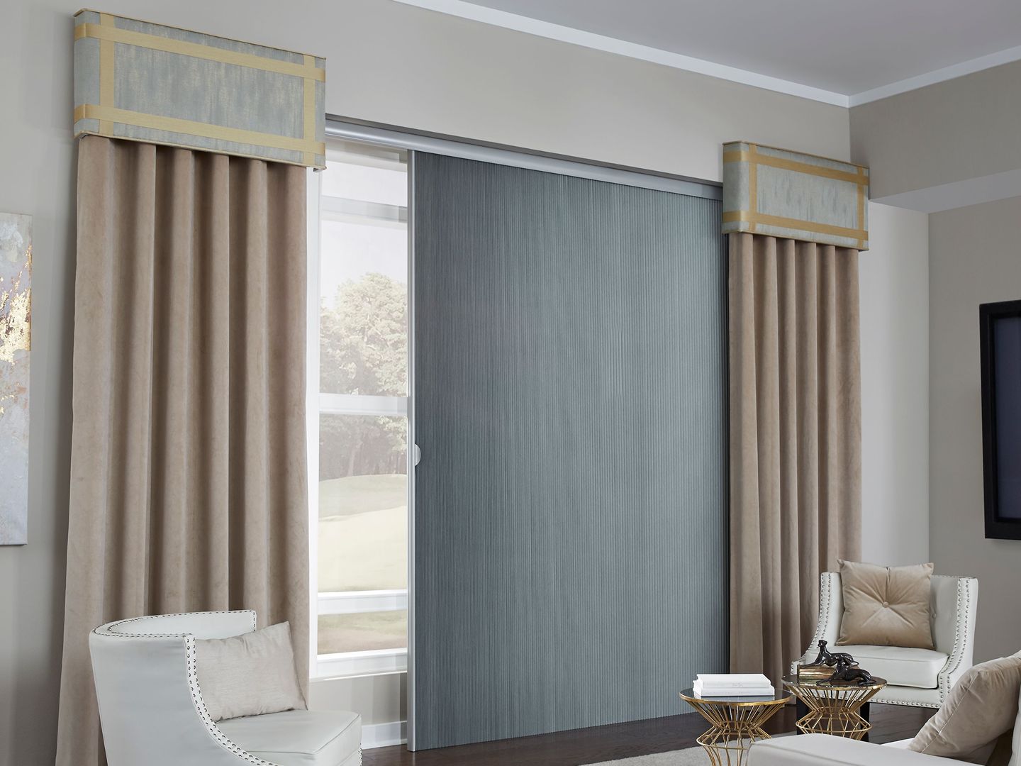 Vertical Cellular Shades -Bedroom - Parasol - 3/4" Cell