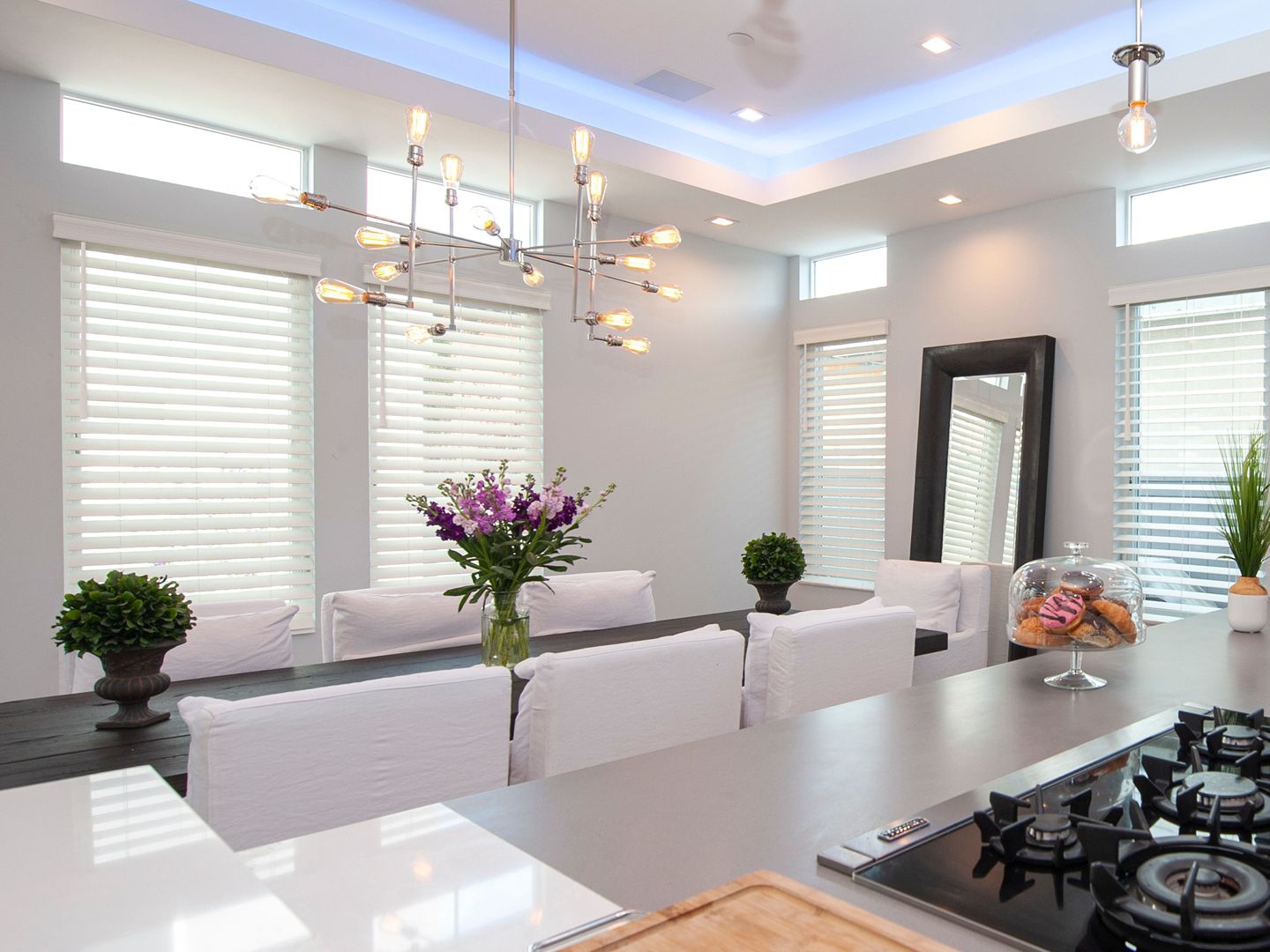 Wood Blinds - Kitchen - White